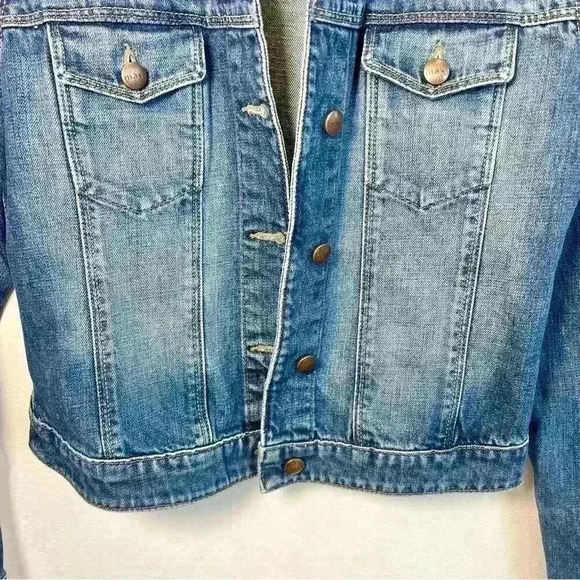 Mavi Women’s Catherine Slim Western Denim Blue Jean Jacket Size Medium - Picture 3 of 12